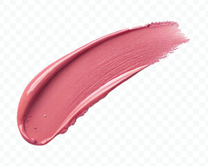 realistic 3d smooth glossy lipstick swatch smear smudge in different color style isolated on transparent background	
