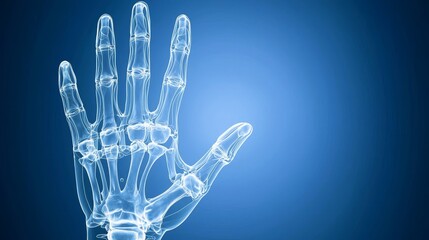 Fototapeta premium Detailed skeletal hand artwork stunning depiction of human anatomy on skin intricate