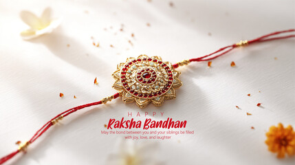 Celebration of Raksha Bandhan with Beautiful Rakhi and Festive Decorations