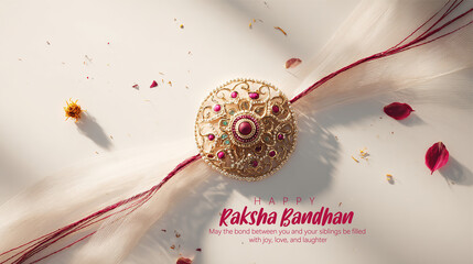 Celebration of Raksha Bandhan with Beautiful Rakhi and Festive Decorations