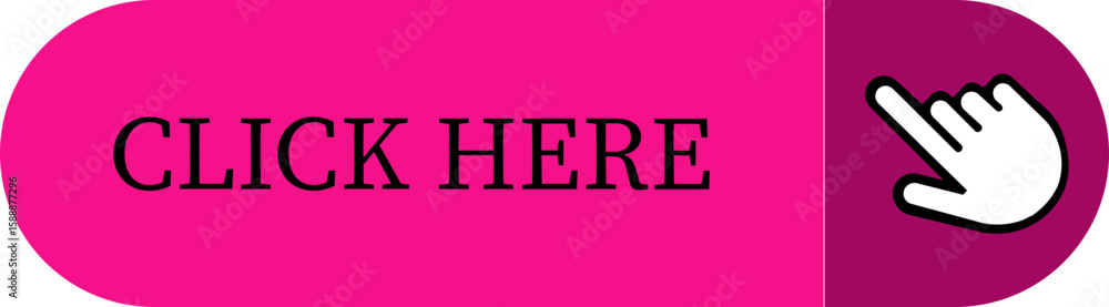 Fototapete Click Here Button Icon.Pointer Click button. Modern action button mouse click symbol. Computer mouse click cursor or Hand pointer symbol. Cursor arrow icon. Clicking finger. Vector illustration.
