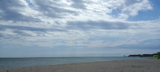 beach and clouds