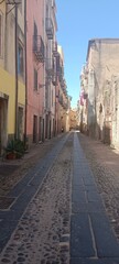 street in Bosa, Sardinia Italy