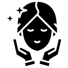 Facial Treatment glyph icon