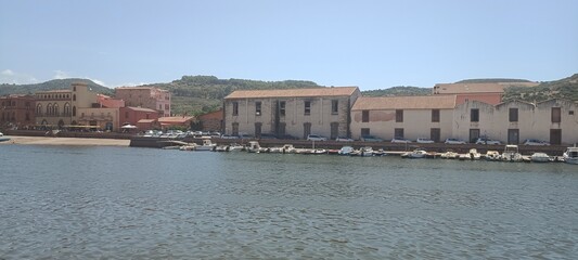 panorama of Bosa italy