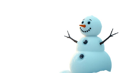Isolated Snowman isolated on transparent background