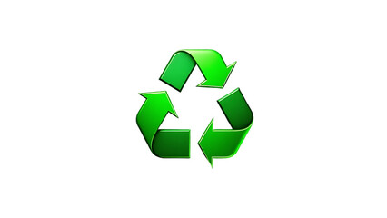 Obraz premium Isolated Green Recycle Symbol isolated on transparent background