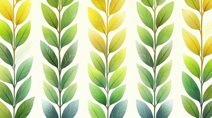 Seamless leaves pattern vector lush green foliage for nature inspired designs