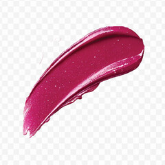 realistic 3d smooth glossy lipstick swatch smear smudge in different color style isolated on transparent background	
