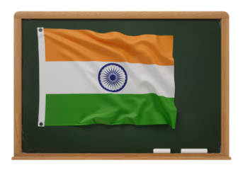 Chalkboard with Indian Flag: Bridging Education and National Pride