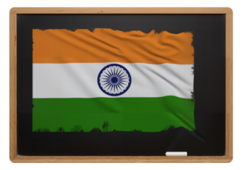 Chalkboard with Indian Flag: Bridging Education and National Pride