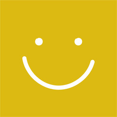 Smile icon yellow graphic symbol or logo