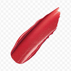 realistic 3d smooth glossy lipstick swatch smear smudge in different color style isolated on transparent background	
