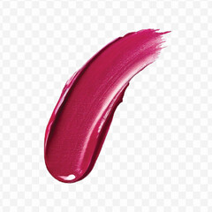 realistic 3d smooth glossy lipstick swatch smear smudge in different color style isolated on transparent background	
