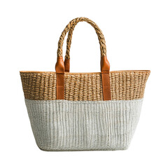 Obraz premium Straw Tote Bag with an Organic