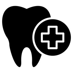 emergency dental care  glyph icon