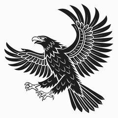 Obraz premium Eagle in flight, isolated on white background