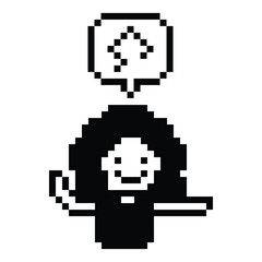 Obraz premium Cartoon pixel character cute woman exercises training dance lifestyle music decoration life style 8 bit female girl dance with music game 8bit fitness isolated PNG vector.