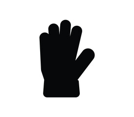 Obraz premium Black Silhouette of a Hand Glove Gesture for Various Creative Projects