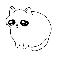 vector illustration of a cartoon cat