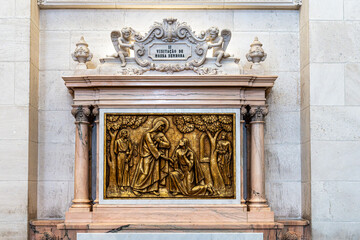 Interior of Sanctuary of Fatima, Portugal. Basilica of Our Lady of the Rosary, Basilica de Nossa...