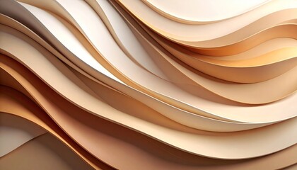 Abstract Wavy Layers In Earthy Tones Creating Textured Gradient Background
