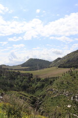 Obraz premium View from the Doric Temple of Segesta, Sicily, Italy