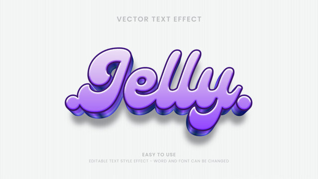 jelly editable text effect
