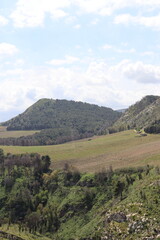 Naklejka premium View from the Doric Temple of Segesta, Sicily, Italy