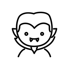 vampire icon vector, line style icon