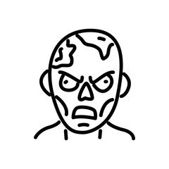 zombie icon vector, line style icon
