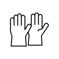 Obraz premium Two Open Hands in Outline Style Illustrating Support and Welcome Gesture
