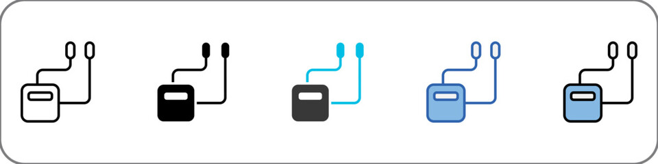 Spinal Cord Stimulation Icon Pack Multistyle Illustration