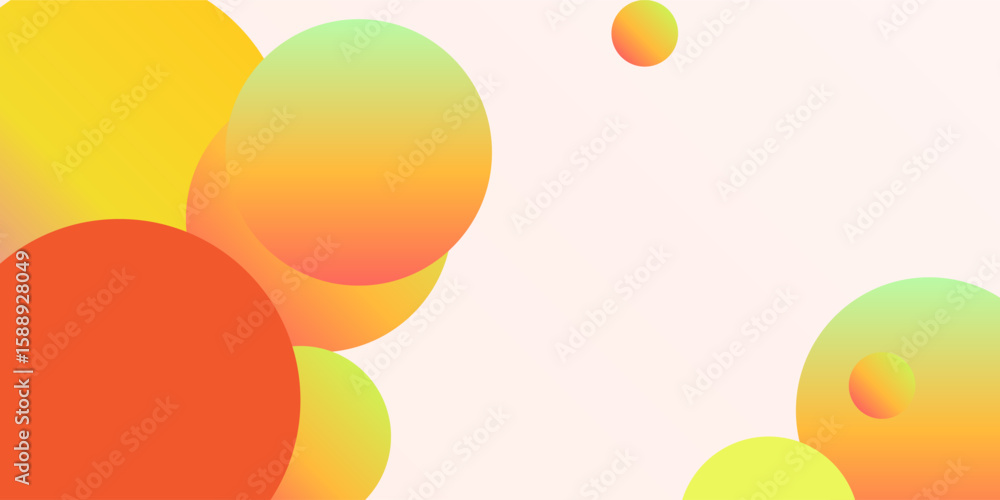 Poster gradient background with colorful metaball shapes. morphing multicolored blobs. vector 3d illustrati