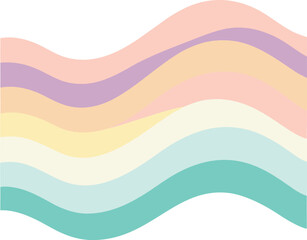 flat vector abstract wave pattern background with soft colors,