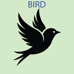 A bird silhouette vector illustration .
