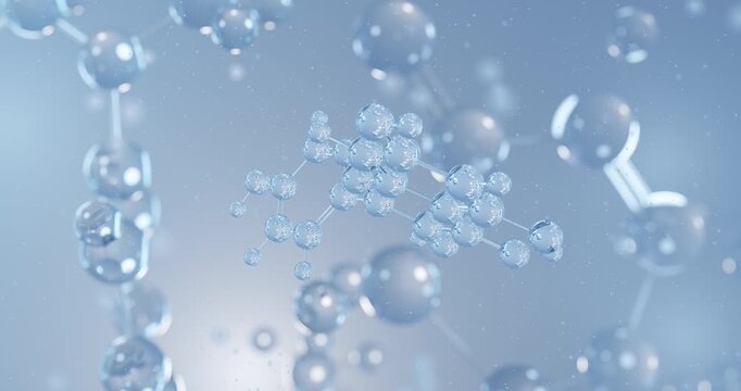 Kaempferol rotating 3D model of flavonol, seamless looped video
