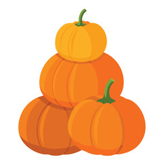 Realistic stacked pumpkins with visible natural textures and detailed organic patterns perfect for autumn and halloween