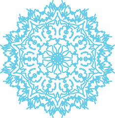 Blue basic art mandala vector design element for invitation decoration, banner background