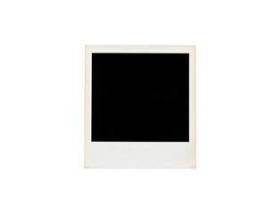 Classic blank instant photo frame with a textured surface and vintage aged edges.