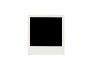 Classic blank instant photo frame with a textured surface and vintage aged edges.