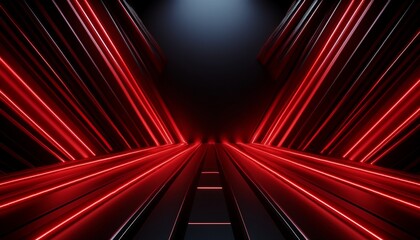 Fototapeta premium ultra hd red neon light black background abstract 3d texture black pattern background wallpaper 3d rendering