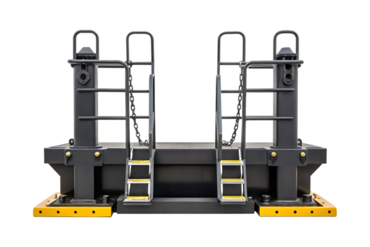 Industrial platform with ladders and chains equipment metal