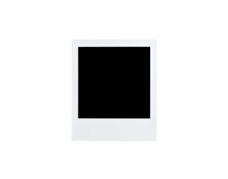 Classic white instant film frame empty and blank with a subtle diagonal texture.