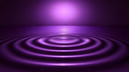 Abstract Purple Water Ripples Background, Serene Concentric Circles