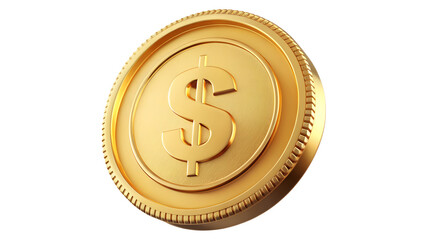 gold coin with dollar sign