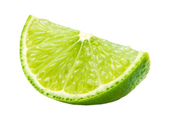 Bright green lime wedge juicy citrus fruit image