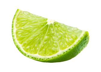 Bright green lime wedge juicy citrus fruit image