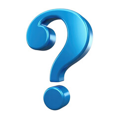 Blue question mark on a solid black background symbolizing curiosity and seeking clear answers