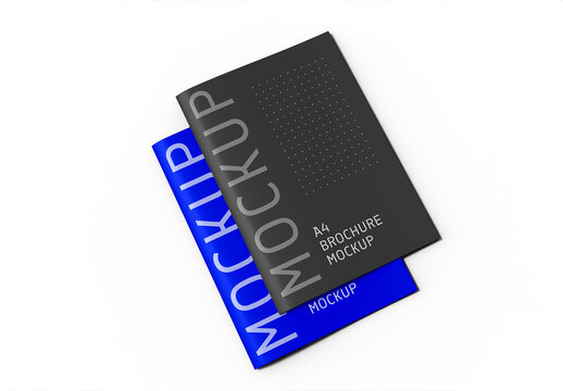 Brochure Mockup Dark Blue